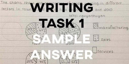 IELTS Writing Task 1 Sample Answer: Working Pie Charts
