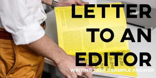 IELTS Writing Task 1 Sample Answer Letter
