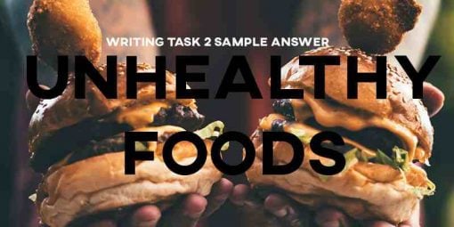 IELTS Writing Task 2 Unhealthy Foods