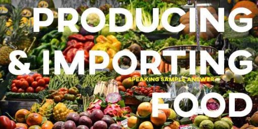 ielts writing task 2 sample answer essay producing importing food
