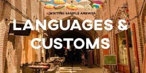 ielts writing task 2 sample answer essay learning languages and customs